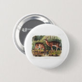 de levendbarende viervoeters door John James Audub Ronde Button 5,7 Cm (Voorkant /achterkant)