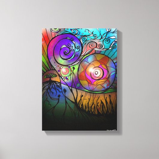 De levende aarde (omwikkeld doek) canvas afdruk (Voorkant)