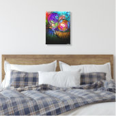 De levende aarde (omwikkeld doek) canvas afdruk (Insitu (Slaapkamer))