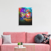 De levende aarde (omwikkeld doek) canvas afdruk (Insitu (Woonkamer))