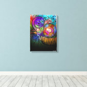 De levende aarde (omwikkeld doek) canvas afdruk (Insitu (Houten vloer))
