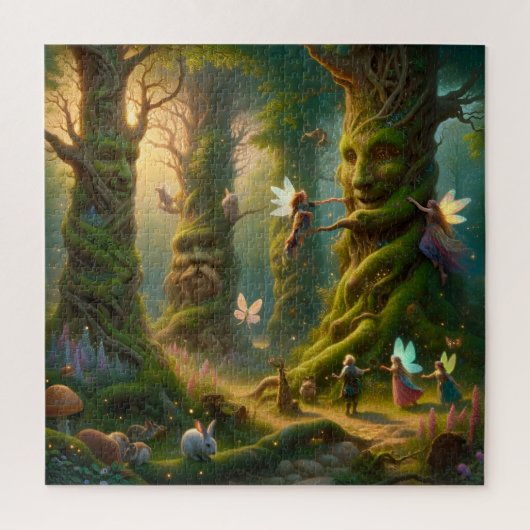 De Levende Bomen van het Betoverde Sprookjesbos Legpuzzel (Verticaal)