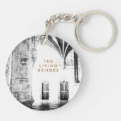 [De levende echo's] Gotische architectuurschets Sleutelhanger (Achterkant)