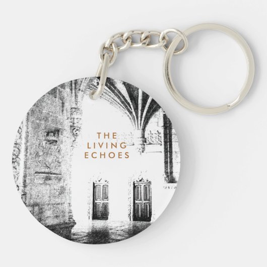 [De levende echo's] Gotische architectuurschets Sleutelhanger (Achterkant)