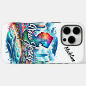 De levendige attracties van New Jersey langs de ku Case-Mate iPhone Case (Achterkant (horizontaal))