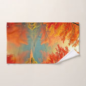 De levendige Autumn Forest River Bad Handdoek (Handdoek)