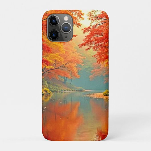 De levendige Autumn Forest River Case-Mate iPhone Case (Achterkant)