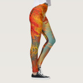 De levendige Autumn Forest River Leggings (Rechts)