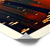 De levendige Autumn Forest River Poster (Hoek)