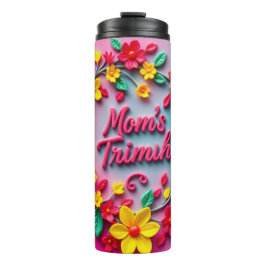 De levendige bloementriomf van mama thermosbeker