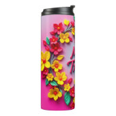 De levendige bloementriomf van mama thermosbeker (Gedraaid links)