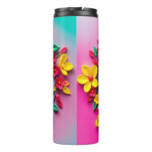 De levendige bloementriomf van mama thermosbeker (Achterkant)