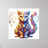 De levendige gloed kat canvas afdruk (Voorkant)