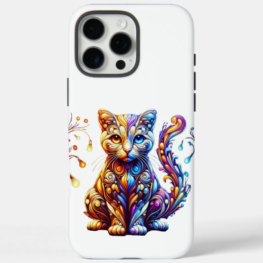 De levendige gloed kat Case-Mate iPhone case (Achterkant)