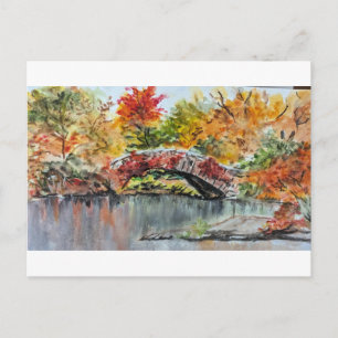 De levendige kleuren van de bomen in Central Park Briefkaart