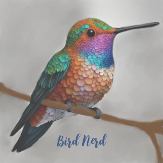 De levendige kolibrie van Allen Sticker (Voorkant)