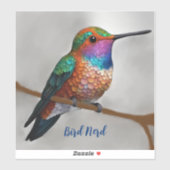 De levendige kolibrie van Allen Sticker (Vel)