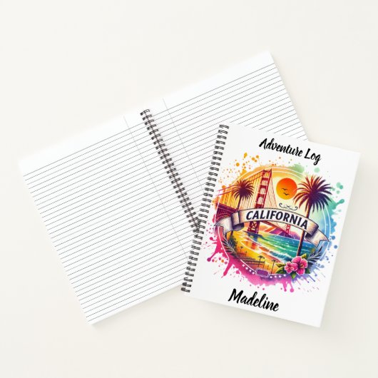 De levendige kust van Californië Notitieboek (Binnen)