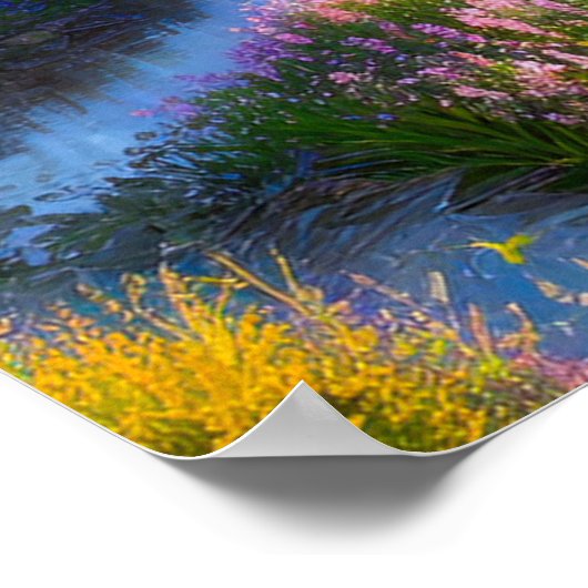 De levendige schoonheid van een Bloemveld Poster (Hoek)