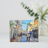 De levendige stad Galway-Ierland Briefkaart (Staand voorkant)