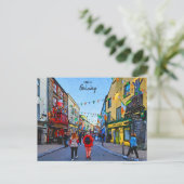 De levendige stad Galway-Ierland Briefkaart (Staand voorkant)