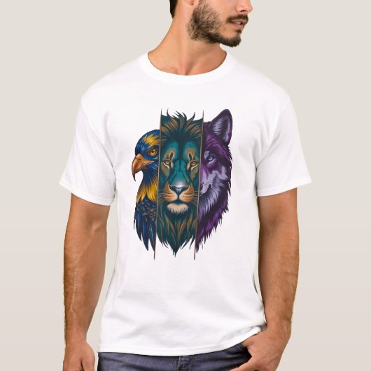 De Levendige Wilde Trio 🐾 | Heren T-Shirt (Voorkant)