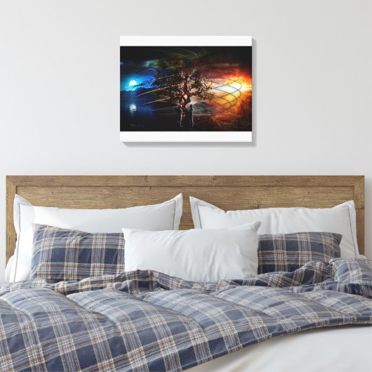 De levensboom canvas afdruk (Insitu (Slaapkamer))