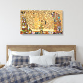 De levensboom | Gustav Klimt | Canvas Afdruk (Insitu (Slaapkamer))