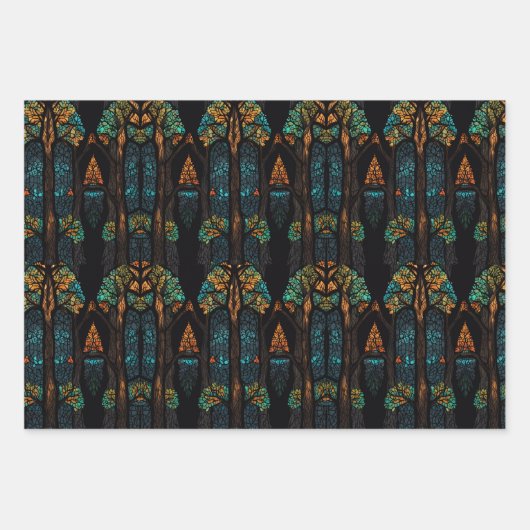 De levensboom inpakpapier vel (Voorkant)