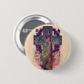 De Levensboom Kruis Christelijke Knop Ronde Button 5,7 Cm (Voorkant /achterkant)