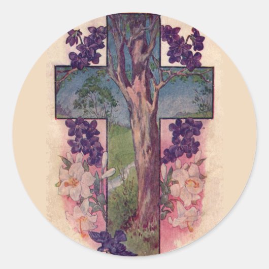 De Levensboom Kruis Christelijke Pasen Stickers (Voorkant)