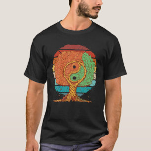  de levensboom met het Yin-Yang-symbool; T-shirt