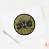 De levensboom ronde sticker (Envelop)