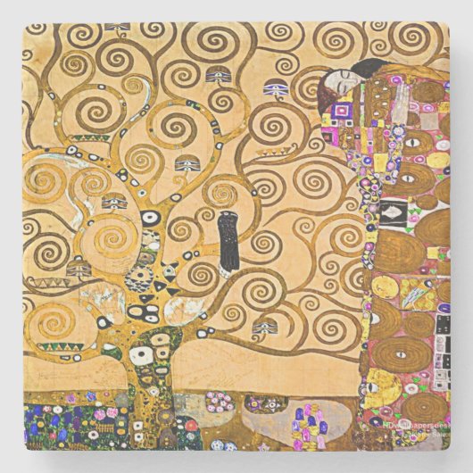 De levensboom stenen onderzetter (Voorkant)