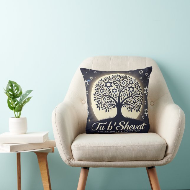 De levensboom van Tu B'Shevat - Een Eternel Symbol Kussen (Stoel)