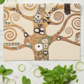 De levensboom van vogel Gustav Klimt Theedoek (Gevouwen)