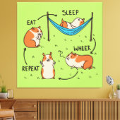 De levenscyclus van een cavia canvas afdruk (Insitu (Woonkamer))