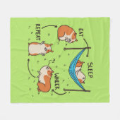 De levenscyclus van een cavia fleece deken (Voorkant (Horizontaal))