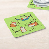 De levenscyclus van een cavia kartonnen onderzetters (Schuin)