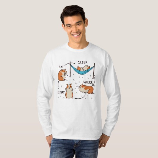 De levenscyclus van een cavia t-shirt (Voorkant volledig)