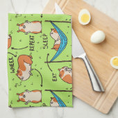 De levenscyclus van een cavia theedoek (Quarter Fold)
