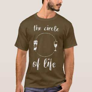 De levenscyclus van koffiewijn is volwassen drinki t-shirt