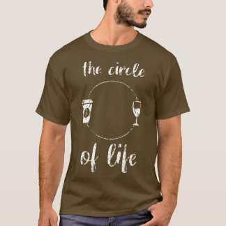 De levenscyclus van koffiewijn is volwassen drinki t-shirt