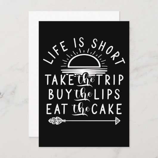 De levensduur is kort en koop de Lips Injectie Nur Bedankkaart (Voorkant / Achterkant)