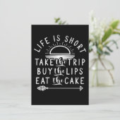 De levensduur is kort en koop de Lips Injectie Nur Bedankkaart (Staand voorkant)