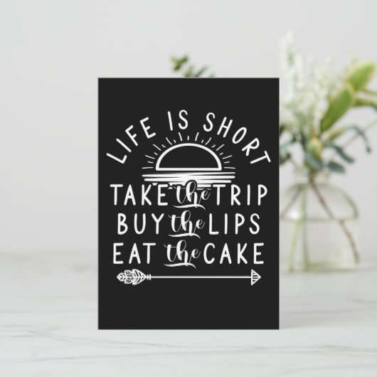 De levensduur is kort en koop de Lips Injectie Nur Bedankkaart (Staand voorkant)