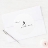 De levensduur is kort. ronde sticker (Envelop)