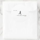 De levensduur is kort. ronde sticker (Tas)