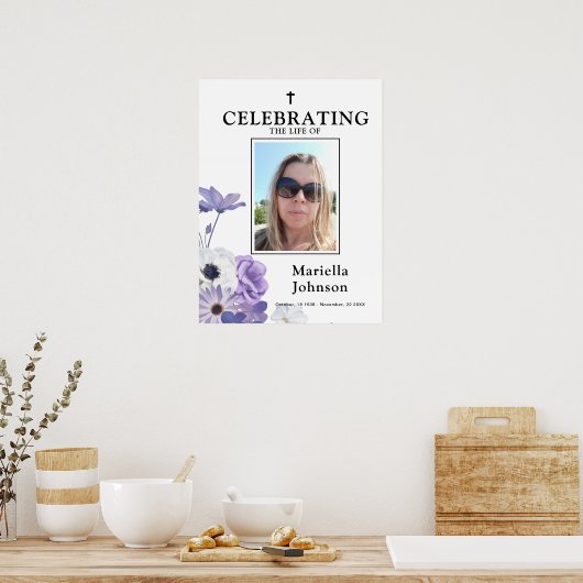 De levensviering Bloemendienst Poster (Keuken)