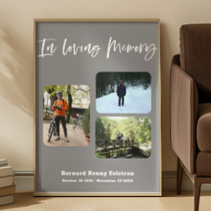 De levensviering Drie Foto's Begrafenis Poster